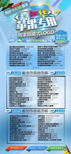 苹果嘉年华微信分身激活码 230211发布 主程序8.0.30版本 TF上架模式 隐藏LOGO 朋友圈一键转发 聊天窗口修改文字 转账金额修改 零钱余额修改